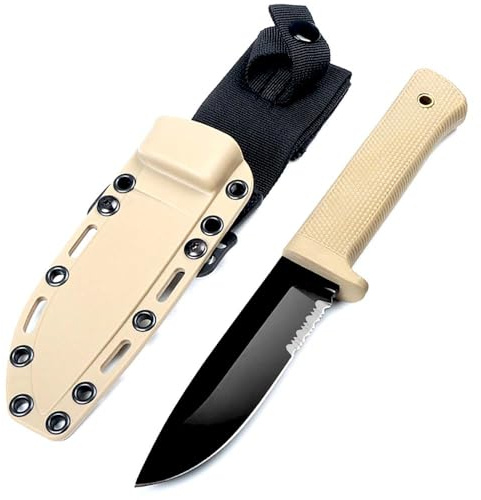 Joa Kleine handliches werkzeug stahl messer scharf rutschfest edc Survival Tragbare Camping outdoor messer gegen Jagdmesser Neck knife feststehendes messer tanto Säge gürtelmesser/Scheide