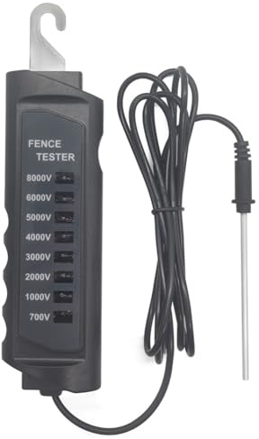 Giwnhvx FT-891 Electric Fence Tester 700-8000V Electronic Fence Pulse Voltage Detector Ultimate for Horse Dairy Wildlife