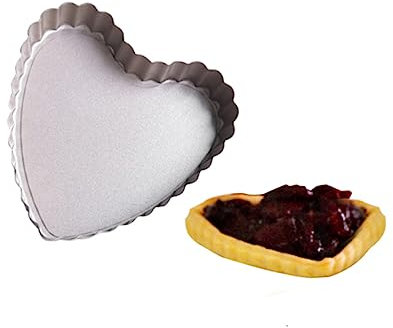 Cabilock Stampo Per Crostata A Forma Di Cuore Teglia Per Pizza Pirottini in Metallo Antiaderenti Per Crostate Biscotti