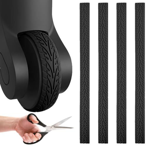 COYUN 4pcs Copricerchi per bagagli, Autoadesiva Ruote Valigia, Bagaglio Viaggio Copriruota, Ruote Per Bagagli Copertura Silicone, Antiscivolo con Cancellazione del Rumore, Protezione per Ruote Bagagli