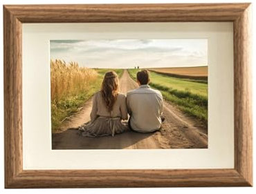 Stfery Photo Frame 30x18 Kaffee Photo Frames MDF für Kinderzeichnungen, Tischplatte, Horizontal
