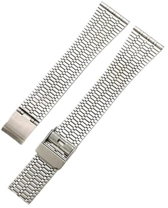 APVMFMKLTG 18 mm 20 mm 22 mm tunt klockarmband i rostfritt stål Quick Release klockband Retro metall Byt ut Armband Armband Klocktillbehör(Silver,18mm)