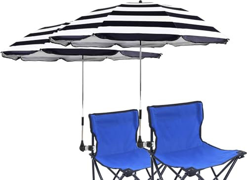 STARRY CITY 2 paquetes de sombrilla para silla con abrazadera ajustable, con clip para sombrilla para sillas de terraza, sillas de playa, tumbonas, sillas de ruedas, carritos de golf (2 paquetes a