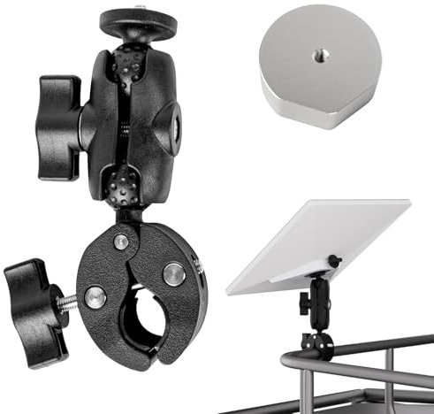 Guolich Starlink Mini Mount, Palo Morsetto RV Scala Montaggio Tetto Portapacchi Montaggio Compatibile per Starlink Mini per Originale Tubo Adattatore Regolabile