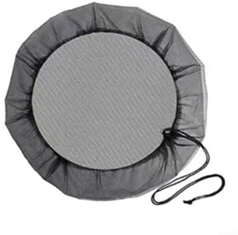 Rain Barrels Cover Mesh with Drawstring 60-100cm Outdoor Water Bucket Lid Foliage Protection Net Black(60cm)