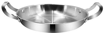 OWOHYG Wok, pentola a induzione, pentola a Pressione, Padella, Padella Antiaderente, Padella antifumo, Padella Spessa in Acciaio Inossidabile, Padella a Tre Strati, Padella (B 34CM)