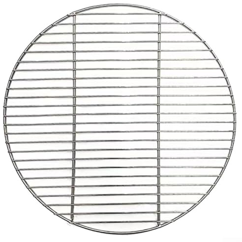 HOHOVYVY Griglia rotonda, in acciaio inox, per barbecue, per esterni, giardino, feste, picnic, 43 cm