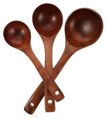 MAGICLULU 3piezas Cucharas Soperas De Madera De Mango Vajilla Hogar Saludables y Ecológicas Mango Cómodo