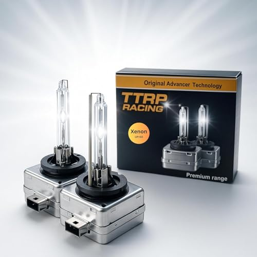 TT RP D1S Xenon HID Headlight Bulbs – Ultra Bright 6000K White, Long-Lasting Waterproof Design, 2-Pack (D1S 6K)