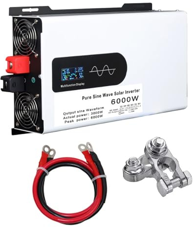 Inverter di Potenza a Onda sinusoidale Pura da 48 V a 220 V, 3000 W (Potenza di Picco 6000 W), convertitore di Tensione a Doppia Porta CA da CC 72 V, 60 V, 48 V, 24 V, 12 V a convertitore CA