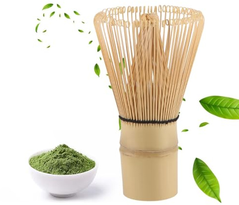 Fouet à matcha en bambou naturel, fouet en bambou fabriqué à la main pour le thé matcha. Ustensiles authentiques pour les cérémonies du thé japonaises - Durable, facile à nettoyer 03