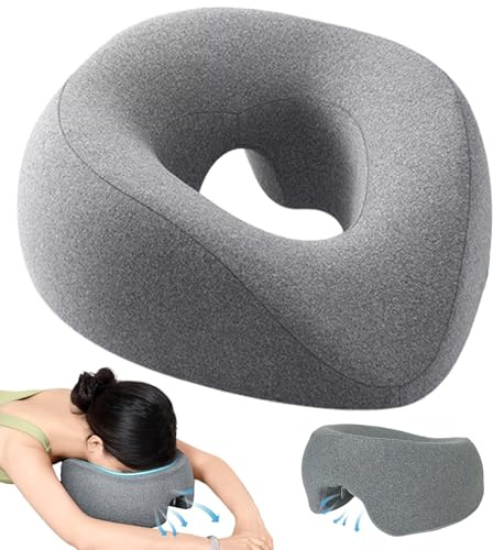 GYHWOFUL Massage-Gesichtswiegenkissen aus Memory-Schaum – Ergonomisches Gesichtskissen mit Gesichtsöffnung, Abnehmbarer & Waschbarer Bezug, Komfort-Kopfstütze für Massagebett, Spa, Studio & Zuhause