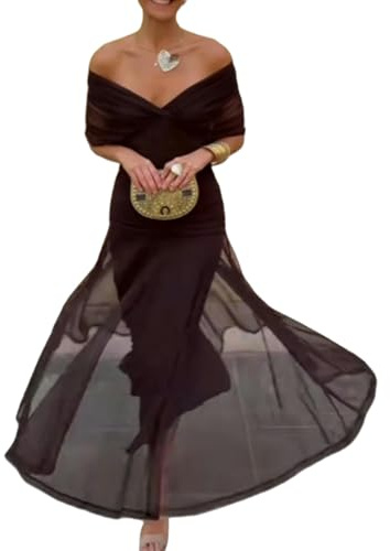 Fryloo Vestido otoño Mujer De Estampado Floral Boho Mujeres, Vestidos Manga La Cintura Alta Alta, El Línea A Cóctel A, Elegante Atuendo Femenino