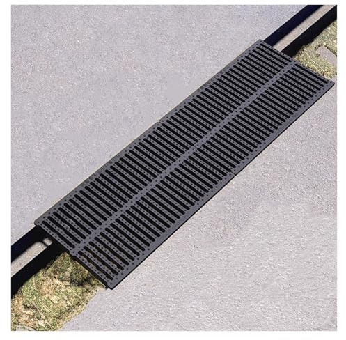 Rejillas de Resina polimérica para desagüe de Patio, Tapas cuadradas para pozos de Agua de Lluvia Exteriores, Placa Antideslizante para Zanja de alcantarillado, para Patio, terraza, Entrada de vehícu