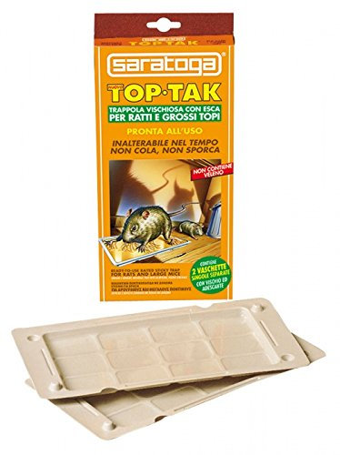Saratoga TOP TAK trappola vischiosa con esca per ratti topi pronta all'uso confezione da 2 unità