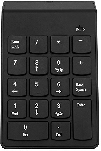 Winbang Mini USB Numeric Keypad, 18 Teclas de numeración con 2,4 G USB Receptor numérico para Ordenador portátil de sobremesa PC portátil