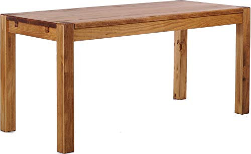 Esstisch Rio Kanto 160x80 cm Brasil Pinie Massivholz Größe und Farbe wählbar Esszimmertisch Küchentisch Holztisch Echtholz vorgerichtet für Ansteckplatten Tisch ausziehbar Brasilmöbel