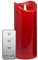 Tronje 9 LED Candle Red with Timer and Remote Control - flameless 23cm Pillar Wax Candle with Moving Flame - Battery Operated - Burn Time 1000h