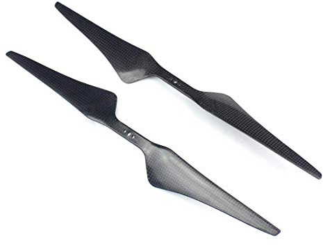 QWinOut 15x5.5 3K Carbon Fiber Propeller CW CCW 1555 CF Props for Hexacopter Octocopter Multi Rotor UFO (10 Pair)