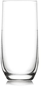 LAV 3X Sude Highball Clear Glasses Water Juice Cocktail Tumblers 415ml/14oz