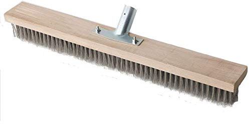HSJCZMD Brosse à mousse, brosse métallique en bois pour mauvaises herbes, brosses en acier inoxydable, brosse à balai pour enlever les mauvaises herbes et la mousse