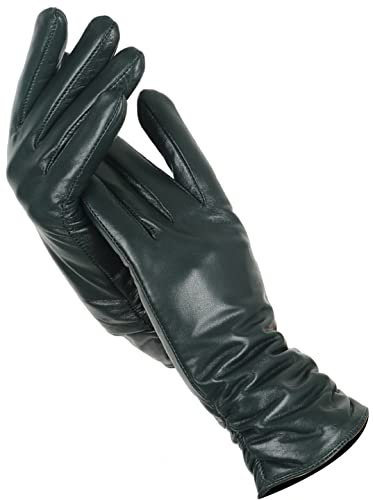 Damen Lederhandschuhe Winter Warm Plus Kurz Dünn Fahrfarbe Damen Lederhandschuhe