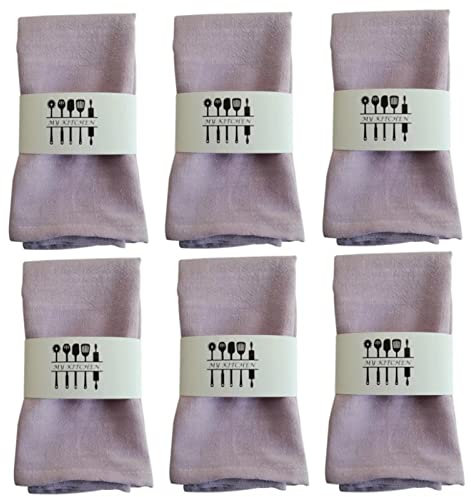 ZOYIEP 4/6 / 10 Stoffservietten,Servietten Stoff Leinenservietten, Stoffservietten Leinen,Stoff Servietten 100% Baumwolle Küche Servietten 40x40cm Stoffservietten (Lila,10er-Pack)