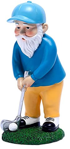 Facynde Funny Garden Gnomes, Outdoor Golf Playing Garden Statue, Garden Statue for Golf Patio Yard Lawn Porch, Ornament Outdoor Decorations