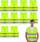 Chaleco Reflectante,10 PCS Chaleco de Seguridad,Chaleco de Seguridad de Alta Visibilidad,Amarillo Fluorescente,para Correr Moto Bicicleta de Seguridad Unisex