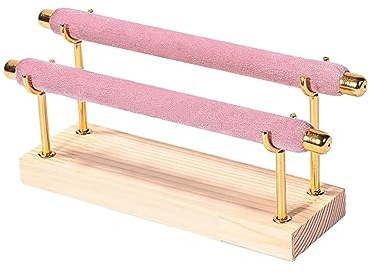 JISADER Espositore per Anelli Espositore per espositori Decorativi Artigianato da Tavolo Organizzatore Espositore per Gioielli Supporto per espositori, 2 Strati