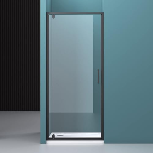 Mai & Mai Duschtür Nischentür dusche Duschabtrennung 80x200cm in Klarglas | Nischendrehtür Duschwand 8mm Klarglas ESG-Sicherheitsglas mit Nano-Beschichtung Teramo61K