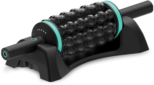 Chirp RPM Rolling Percussive Massager – Deep Tissue Muscle Massager and Back Roller with Hands-Free Base, Rechargeable Leg Massager Roller, 5-Speed Massage Roller Stick for Legs, Foot & Calf Massager