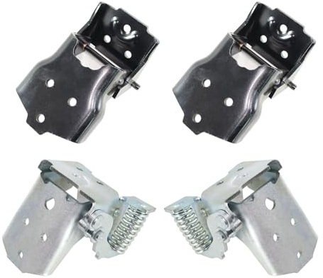 Front Door Hinge Kit Compatible with 1970-1981 Chevy Chevrolet Camaro Impala Pontiac Firebird 4pc Set - Upper and Lower Hinge Kit