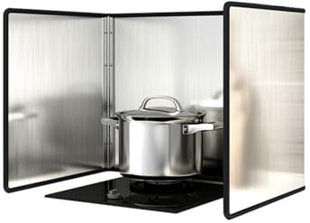 Splatter Guard Splashback Foldable Anti Splatter Shield Guard for Kitchen Sink Nonstick Oil Stainless Steel Portable Backsplash Protector for Stove Top, Wall, Cooking(Size:30 * 40 * 40cm)