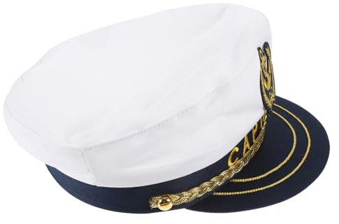LIFKOME Verstellbare Kapitänsmütze Für Erwachsene Modische Weiße Matrosenmütze Yacht Party Hut Langlebiges Material Als Party Cosplay-zubehör Für Männer Und Frauen