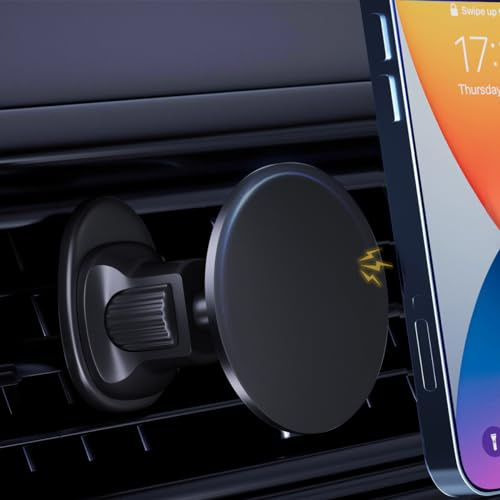 eleror Passend für MagSafe Autohalterung – [verbesserter magnetischer Halt] Magnetische Handyhalterung für Lüftungsschlitze, TD200 starker Halt für iPhone 16/15/14/13/12 Serie, schlankes Design