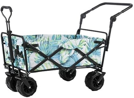 Carrello Carrello Carro Multiuso Pieghevole Carretto a Mano Carrello Multiuso da Giardino con Manico Regolabile Carro da tiro Esterno per Pesca in Spiaggia Car