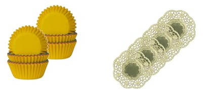 Demmler Cápsula de bombones – Moldes para bombones – Juego de 2 unidades – 300 unidades – Dimensiones: 2,6 x 1,6 cm – Incluye 4 tapas doradas – Fabricado en Alemania