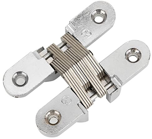 Bisagra de Plata de la Aleación del Cinc para el Hogar con 180 Grados de Apertura de la Bisagra Ocultada ángulo en Puerta Bloque de Acero en Frío Medio, (Grande 16,8x6,9