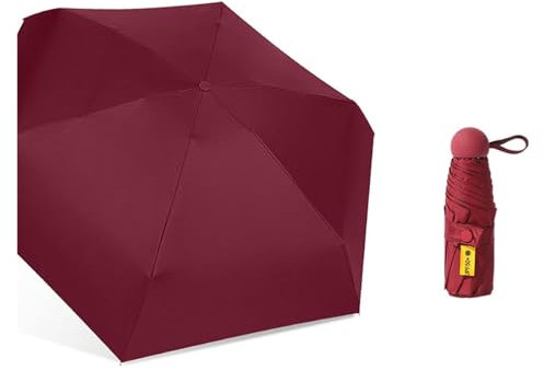 Ombrello portatile, ombrellone, ombrellone da spiaggia, ombrelli pieghevoli, ombrello pieghevole antivento 6 costole, ombrello tascabile 8 colori, ombrello piccolo - compatto, leggero, resistente, min