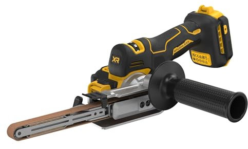 DEWALT 18V XR Akku-Bandfeile (457 x 13mm Bandgröße, bürstenloser Motor, variable Geschwindigkeit, inklusiv 2 Schleifarme, Lieferung ohne Akku und Ladegerät) DCM200N-XJ