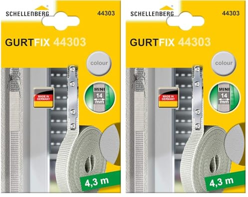 Schellenberg 44303 Grau Gurtfix Reparatursatz der Gurt-Rollladen Breite 14 mm (Packung mit 2)