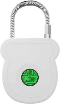 Fingeravtryckslås - Skåplås | Vattentätt säkerhetslås | Nyckelfritt dörrlås | Uppladdningsbart biometriskt med App & Smart Card Pack