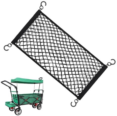 Ladenetz - Elastisches Transportnetz Mit Haken Für Autoanhänger Motorrad Boote & Mehr - 68x33cm Verstellbares Elastisches Mesh Netz Für Motorrad Auto Anhänger ATV Kofferraum Ladungssicherung