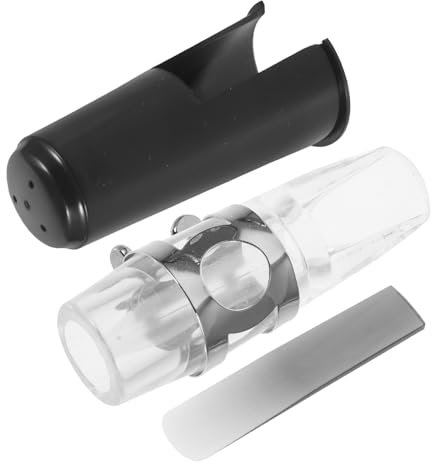 HAMPPLIES Saxophon-zubehör Alto Sax Mundstück Ligatur Schutzkappe Transparent Metall Abs Leicht Tragbar Für Übung Und Präzision Kompatibel Mit Alt-saxophon