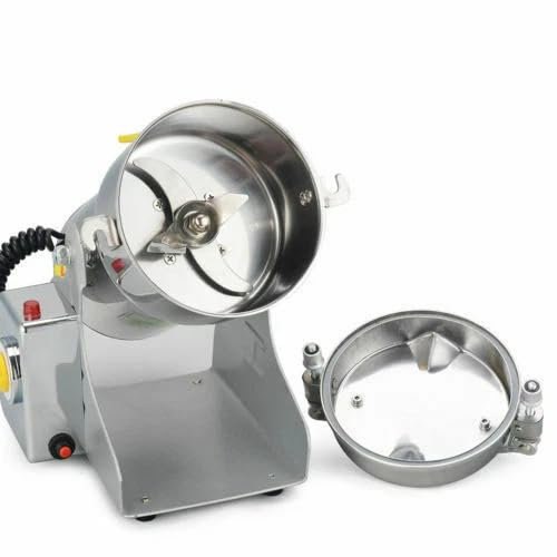 Stainless Steel Flour Mill 500g 1500W High-Speed Flour Grinder with Adjustable Mesh, Tiltable Design & Auto Timer, Professional Herbal Powder Machine for Kitchen & Pharmaceutical Application