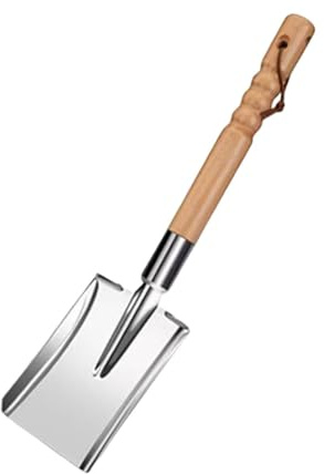KiBcsLic Pelles à main en acier inoxydable pour le jardinage, la plantation et le camping, CarrÉ