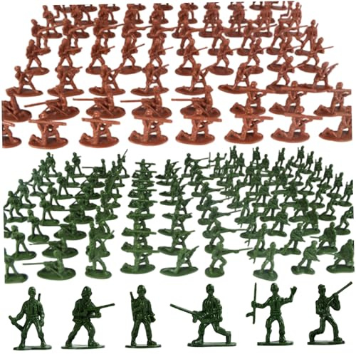Pesoncarl 200pcs Plastikarmee Männer 12 Models gemischte Spielzeugsoldaten einfallsreiche Spiele Armeemänner Actionfiguren für Kinder 3 Jahreend