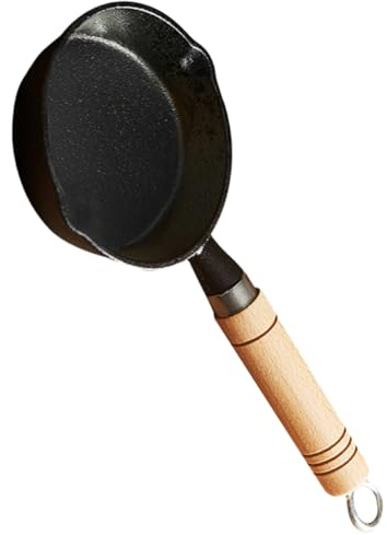 Alipis Sartén De Hierro Fundido Mini Olla Pequeña De Hierro para Cocina Apta para Aceite Salsa y Huevos para Freír y Cocinar