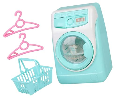 WHAMVOX Mini Washing Machine Toy for Boys and Girls, Pretend Play Small Washing Machine Model, Educational Appliance Toy for Toddlers, Non-electric Dollhouse Accessory for Girls Play Sets